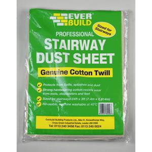 7.3x0.9m (24'x3') DecorEase® Stairway Cotton Twill Dust Sheets